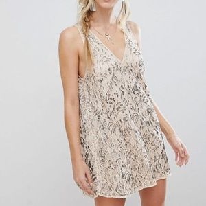 Free People Shine On Mini Dress - Bead Embellished